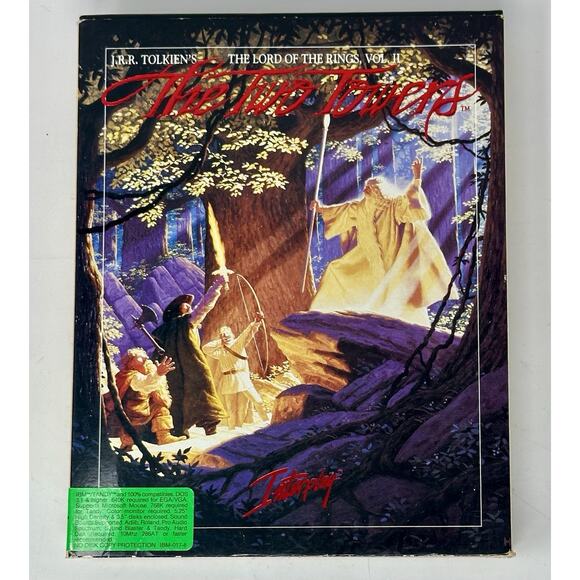Lord of the Rings The Two Towers 1992 Interplay Vintage PC Game LOTR Tolkien - Picture 1 of 11